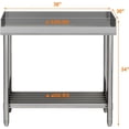thumbnail image 3 of Bingirl 30 x 36 Inches Stainless Steel Work Table with Backsplash and Sidesplashes - Commercial Prep Table with Undershelf for Kitchen, Restaurant, Garage, Laundry, 3 of 7