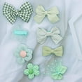 thumbnail image 5 of Hair Bows Clips Set,Baby Girl Hair Bow Clips Barrettes Fully Lined Hair Barrettes Alligator Clip for Little Girls Flowers Hair Clips for Girls Hair Accessories for Kids Toddler Infant (Green), 5 of 6