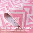 thumbnail image 4 of YJ.GWL Soft Geometric Rugs Accent Area Rug for Bedroom Living Room Fluffy Carpet Home Decor,6'x9',Pink, 4 of 8
