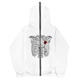 thumbnail image 2 of Sudadera con esternón oscuro europeo y americano para hombre y mujer, sudaderas con capucha góticas para pareja, sudadera de Cremallera larga de talla grande Harajuku 2023, 2 of 5