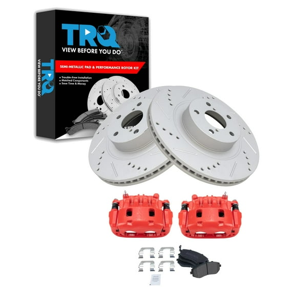 TRQ Front Brake Pad & Rotor Kit Fits Select 2004-2012 Subaru