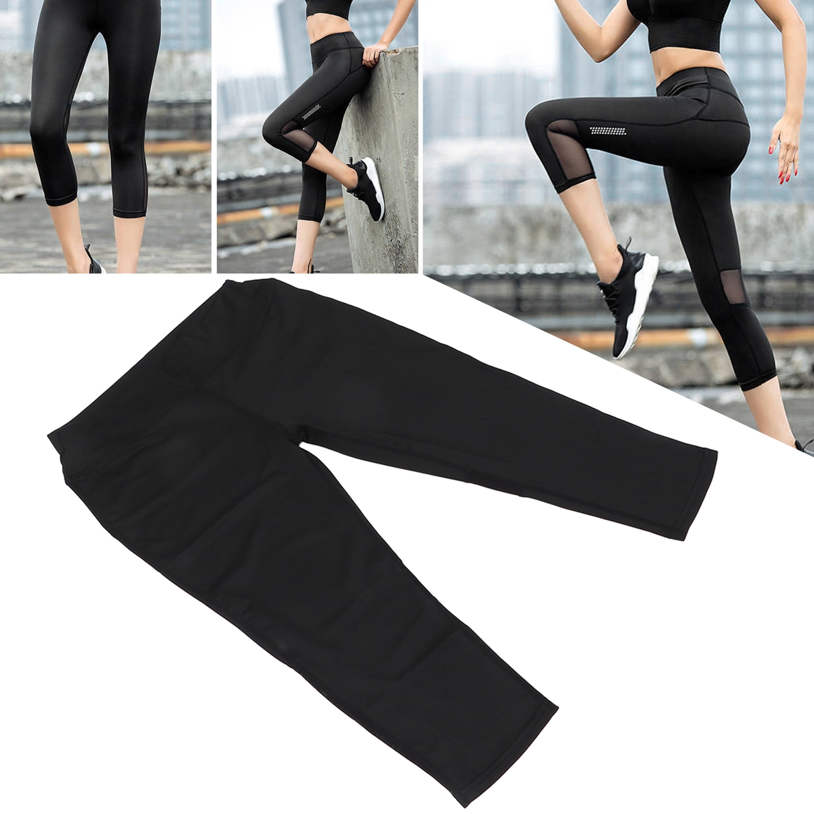Leggings Sport Noirs Leggings Sportifs Confortables Reflechissants pour les Femmes pour le Fitness Quotidien S M L XL XXL Walmart