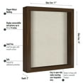 thumbnail image 5 of Americanflat 11x14 Shadow Box Frame in Walnut with Soft Linen Back - Composite Wood with Polished Glass for Wall and Tabletop, 5 of 8