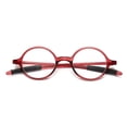 thumbnail image 3 of 5 pairs Womens Retro Round Red Reading Glasses Mens Classic Flexible Plastic Readers HD +2.50, 3 of 3