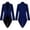 Blue, variant on Men's Solid Color Medieval Halloween Stand Collar Double Breasted Role Play Tailcoat Long Sleeve Jacket Black XL