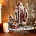thumbnail image 5 of Todaioua Deer Sleigh Statue - Reindeer Santa Collectible Miniature 2D Acrylic Christmas Decorations Desktop Ornament, 5 of 6