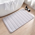 thumbnail image 3 of OEAKAY Bathroom Rug, Ultra Soft Absorbent Bath Rug for Bathroom, Premium Microfiber Shag Bath Mat, Non-Slip Bath Rug Machine Washable (24"x43", White), 3 of 8