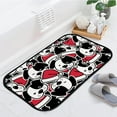 thumbnail image 4 of GZHJMY Bathroom Rugs Mats Non-Slip, Soft Microfiber Absorbent Bath Mats for Shower Bathtubs, Dog Santa Claus Hat Indoor Entrance Door Mats Bedroom Laundry 36”x24” Carpet Runner, 4 of 7