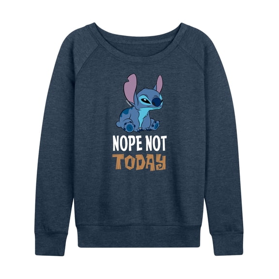 Lilo & Stitch - Nope Not Today - Women's French Terry Long Sleeve Pullover