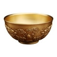 thumbnail image 4 of Brass feng shui bowl escritorio adorno decoración del hogar ofreciendo tazón fu bendicción decoración para estudios estantes de bodas navideñas Tazón de patrón de dragón, 4 of 8