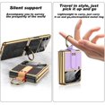 thumbnail image 4 of Case Compatible With Samsung Galaxy Z Flip 3 5g With Ring Strap, Hard Leather Protector, 4 of 5