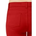thumbnail image 6 of J. METHOD Women’s Skinny Pants Soft Everyday Solid Color Basic Slim Tight Fit Stretch Legging Jeggings Jeans NEWP77 Red M, 6 of 6