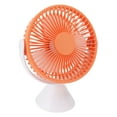 thumbnail image 3 of Ventilador de mesa de escritorio de 3 velocidades, soporte colgante, doble uso, USB, rotación de 360 ​​°, tienda de campaña, ventilador de techo, 1500mAh, naranja, 3 of 10