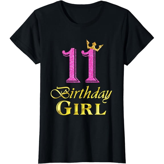 11 Birthday Girl Princess Shirt 11 Years Old 11th Birthday T-Shirt