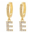 thumbnail image 1 of Xihbxyly Pendientes Delicados, Aros con Iniciales de Diamantes de Imitación Brillantes, Diseño de Letras Del Alfabeto Chapadas En Oro, Accesorio Elegante para Cualquier Atuendo, Ocasiones Especiales,, 1 of 2