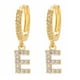 thumbnail image 1 of Xihbxyly Pendientes Delicados, Aros con Iniciales de Diamantes de Imitación Brillantes, Diseño de Letras Del Alfabeto Chapadas En Oro, Accesorio Elegante para Cualquier Atuendo, Ocasiones Especiales,, 1 of 2