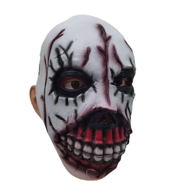 Disfraz de cosplay integral de látex con forma de esqueleto de Mask Scary Skeleton