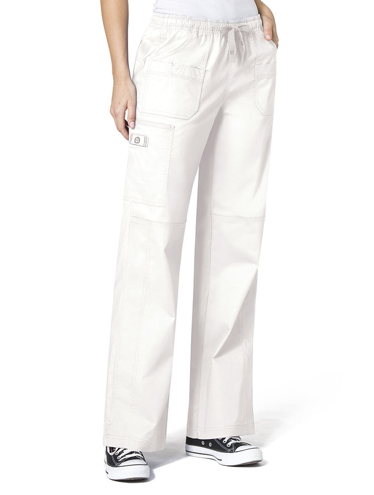 WonderWink 5026PYLWXXSP Origins - Pantaloni Cargo da Donna Romeo Fit con Gamba Svasata, Colore Giallo, Taglia S