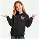 thumbnail image 5 of Cowsor Girls hoodies Bow Graphic Long Sleeve Hooded Sweatshirt Cute Pullover Tops, 5 of 6