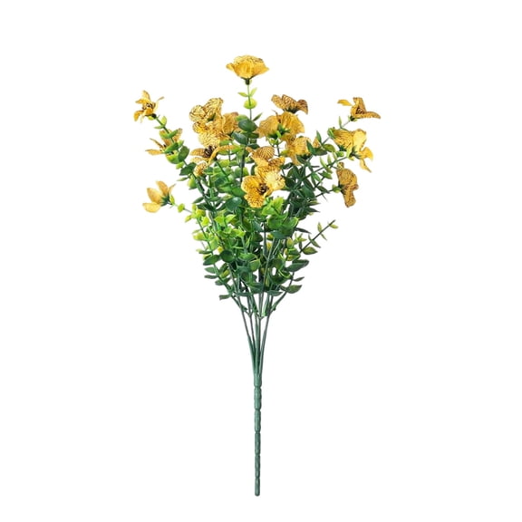 LanSuare Fake Artificial Violet Flowers Bouquet, Faux Flowers Plant, Home Tables Centerpieces for Rustic Home Decor, Garden, Porch, Window