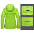 thumbnail image 2 of Little Donkey Andy Women's Rain Cycling Stretch Jacket with Hood, Windproof and Waterproof, Ultralight Packable Yellow Size XS, 2 of 7