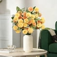 thumbnail image 1 of Hortensias artificiales y claveles, flores de seda para bodas y para casa, decoración de mesa, 1 of 4