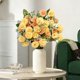 thumbnail image 1 of Artificial Flower Bouquet Hydrangea Carnation Arrangement - Small High-End Faux Floral Decor, Lifelike Wedding Centerpiece, Home Display Decoration, 1 of 4