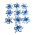 thumbnail image 6 of Lierteer 10X 13cm Christmas Poinsettia Glitter Flower Hanging Xmas Party Tree Decoration Blue, 6 of 8