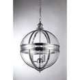 thumbnail image 5 of Olsen 3-light Clear Glass 16-inch Round Chrome-finish Chandelier, 5 of 5