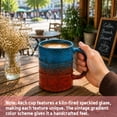 thumbnail image 6 of 12oz Ceramic Coffee Beer Mug with Handle, Microwave & Dishwasher Safe, Home Office Use, Ideal Birthday Holiday Gift, 6 of 14