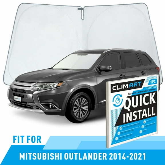 CLIM ART Windshield Sun Shade for Mitsubishi Outlander 2014-2021, Custom-Fit Foldable Car Sunshade, Vehicle Sun Protector, Front Auto Windshield Cover, Car accessories - WS3021