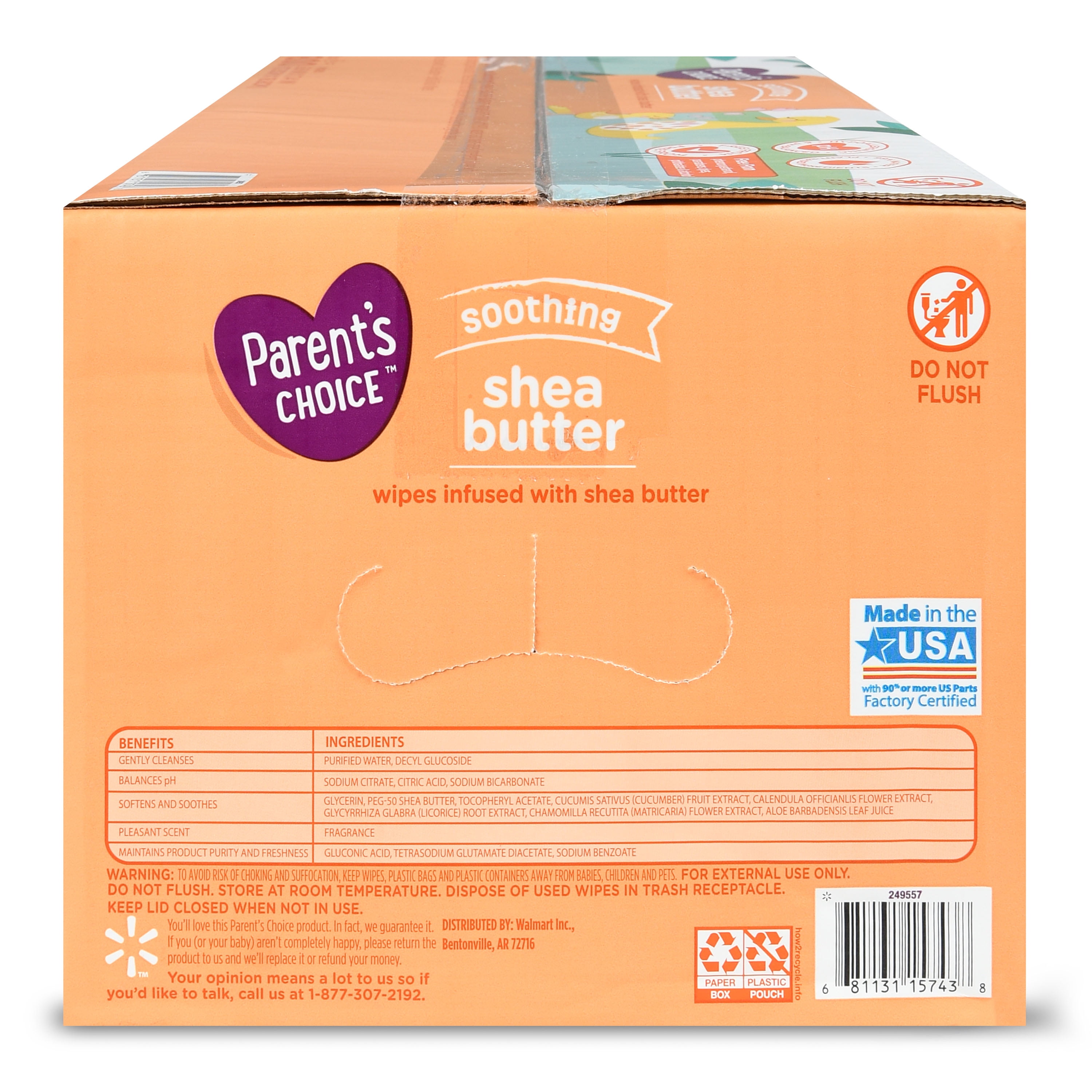 parents choice wipes shea butter