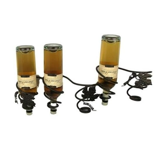 Metrotex Designs 81588 23 x 4.5 x 6 in. Grapevine 5 Bottle Wine Rack for 21588 - Meteor