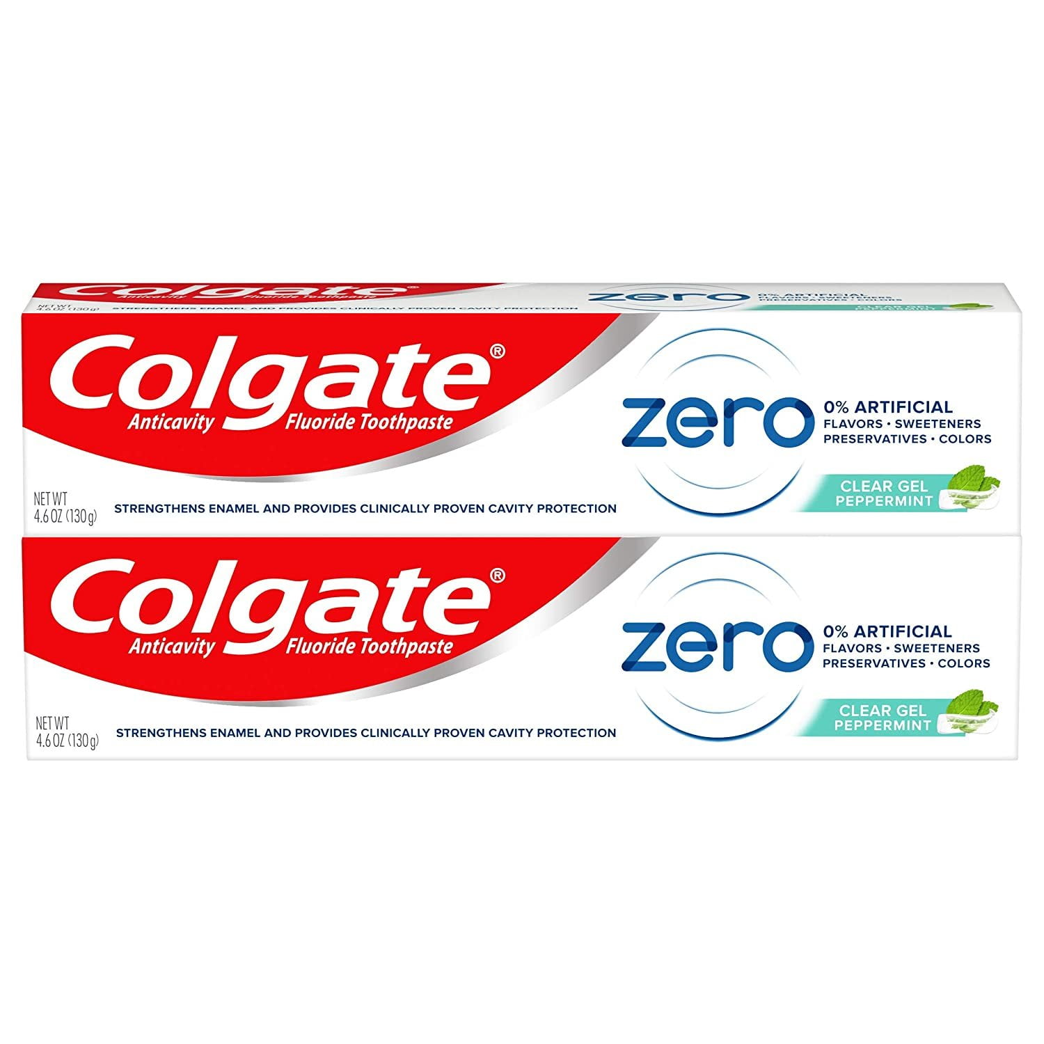 Colgate Zero Vegan Toothpaste, Natural Flavor with Fluoride, Peppermint