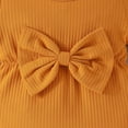 thumbnail image 6 of BOOMNY Girls Outfit 2 Peice Sets Solid Ribbed Long Sleeve Bodysuit Flared Pants Sets for Kids Soft Clothing Set, 6 of 9
