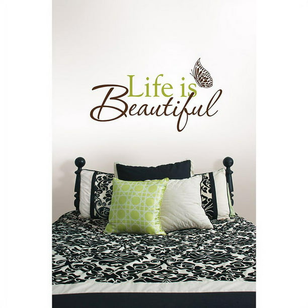 Brewster Home Fashions Wallpops Life Is Beautiful Removable Wall Decals Com - Are Wall Decals Easily Removable
