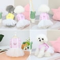 thumbnail image 4 of BAETEUY Dog Dress Elegant Non-sticky Hair Unique Pet Sunshine Denim Dress for Pomeranian, 4 of 8