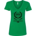 thumbnail image 3 of Inktastic Born in 1966 Limited Edition Women's V-Neck T-Shirt, 3 of 5