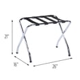 thumbnail image 7 of Honey-Can-Do Steel and Nylon 1-Tier Folding Luggage Rack, Chrome/Black, 7 of 7