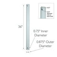 thumbnail image 3 of Design House 153452 36" Ceiling Fan Downrod, White, 3 of 6