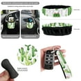 thumbnail image 6 of Yuyamidu Cactus Car Seat Cover Full Set 15 PCS Green Steering Wheel Cover Seat Belt Strap Pads Cup Coasters Gabage Box Air Vent Storage Bag Rearview Mirror Cover Keychain Auto Decor, 6 of 7
