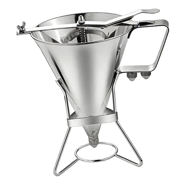 Dispensador de para panqueques, embudo dispensador, herramienta de cocina de 1800 ml, embudo de repostería de acero inoxidable para muffins de