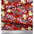 thumbnail image 3 of Soimoi Silk Fabric Fruits,Swim Ring & Goggles Summer Designs Printed Fabric 1 Yard 42 Inch Wide, 3 of 3