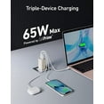 thumbnail image 5 of Anker USB C Charger, Anker 735 Charger GaNPrime 65W, PPS 3-Port Fast Compact Foldable Wall Charger, Fluid Gold, 5 of 6