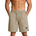thumbnail image 2 of Cargo Short Pants for Men Plus Size Summer Lightweight Elastic Waist Solid Color Gym Shorts Athletic Outdoor Sport Workout Shorts with Pockets, 2 of 7