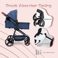 thumbnail image 4 of 2-in-1 Bassinet Stroller, Lightweight Foldable Baby Stroller with Reversible Seat, Adjustable Canopy & All-Terrain Wheels for Newborns 0-3 Years, 4 of 9