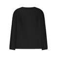 thumbnail image 4 of Taqqpue Mens Long Sleeve Linen Shirts Casual Solid Color Crew Neck Blouse Tops Lightweight Beach Loose Plus Size Tees for Men, 4 of 6