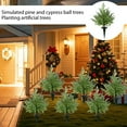 thumbnail image 5 of Faux Cedar Pines Christmas Trees, Ongmies 2Ft Artificial Cedar Topiary Trees - Lifelike Bushes for Outdoor Porch and Entryway, Christmas Decorations Indoor, 5 of 6