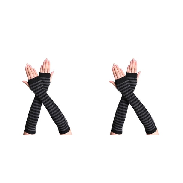 Matsuzay 1 par de guantes sin dedos para niña, estilo simple, guantes de punto cómodos, para tejer manualidades, cubiertas para brazos para niñas, Type2 NO2 Matsuzay CBP207920
