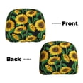 thumbnail image 6 of Kdxio Sunflower 1 Pattern Print 2 Piece Car Head Rest Covers Set Auto Front/Rear Seats Headrest Cover Universal Fit Most Cars,Sedan, SUV, 6 of 9